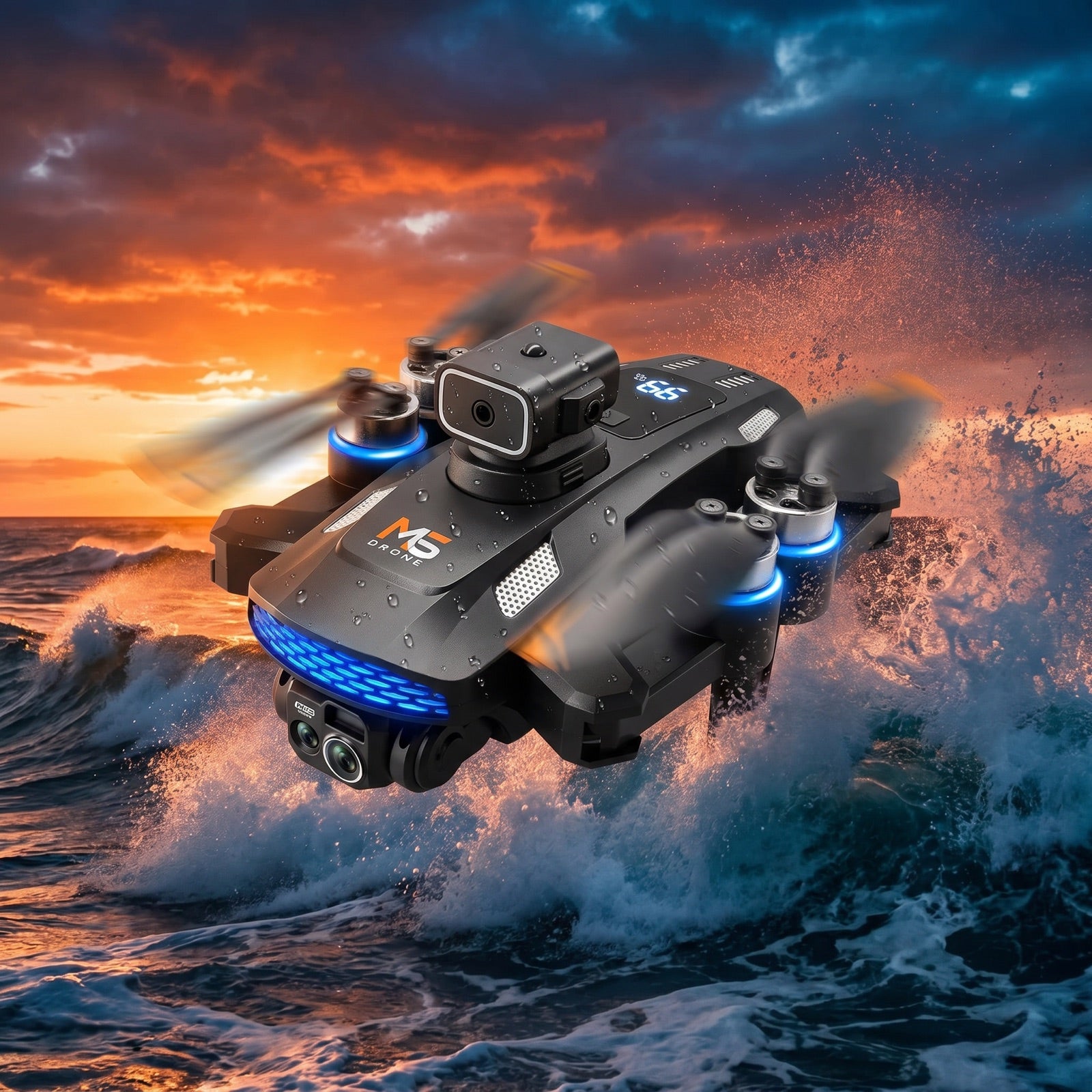 Drone M6 — vue de côté